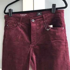 AG The Farrah High Waist Skinny Velvet Jeans